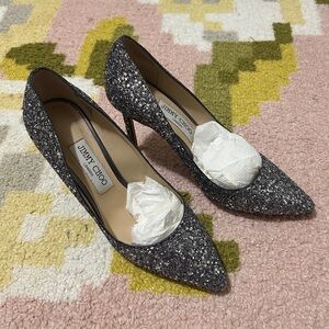 Jimmy Choo glitter pointed-toe pumps